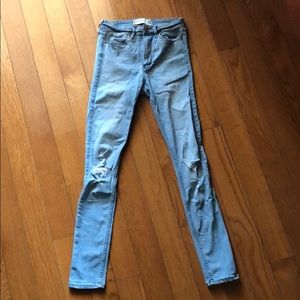 Super skinny high rise jeans